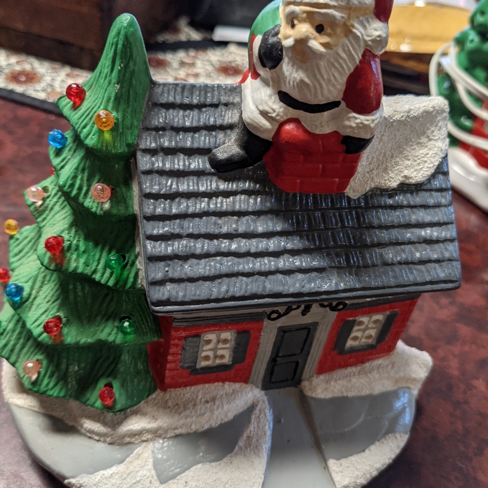 Vintage Hand Painted Ceramic Christmas House
